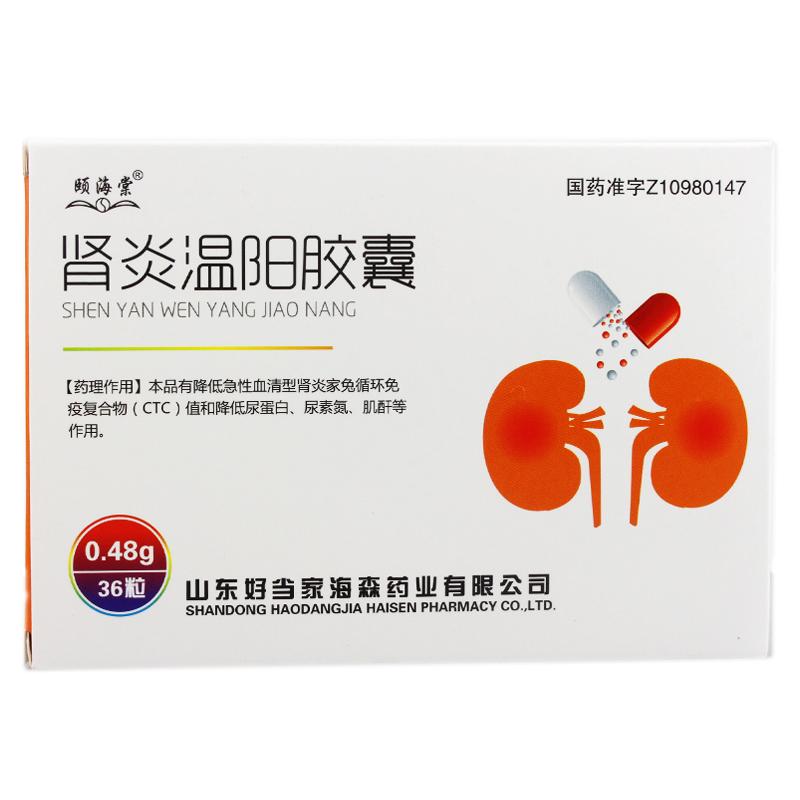 腎炎溫陽(yáng)膠囊(頤海棠)包裝縮略圖1