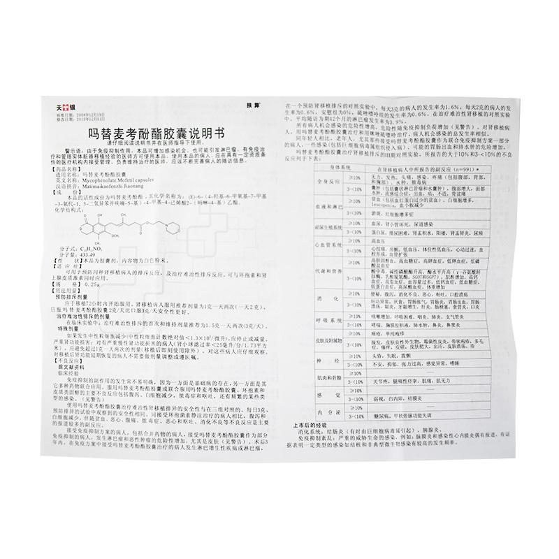 嗎替麥考酚酯膠囊(扶異)包裝縮略圖4