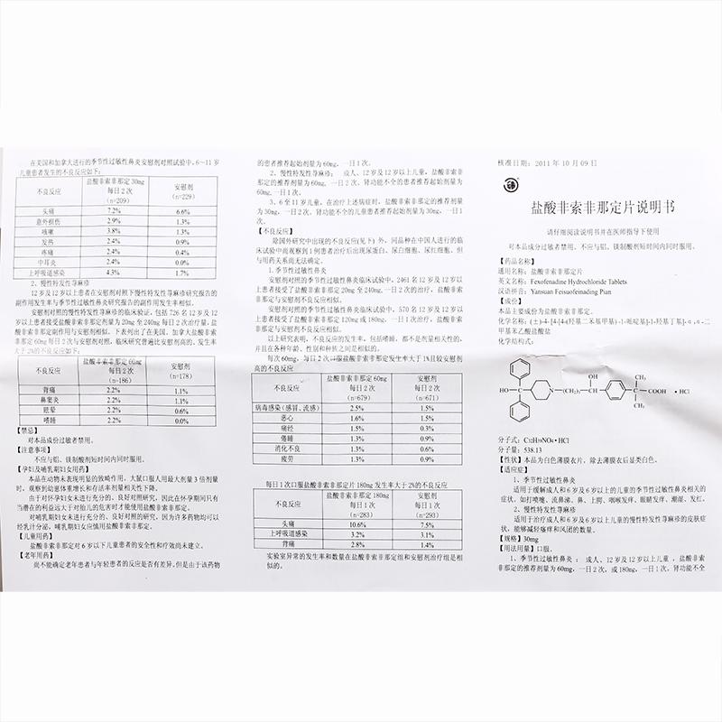 鹽酸非索非那定片(云春)包裝縮略圖3