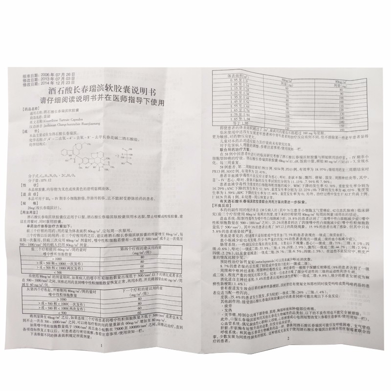 酒石酸長(zhǎng)春瑞濱軟膠囊(蓋諾)包裝縮略圖5